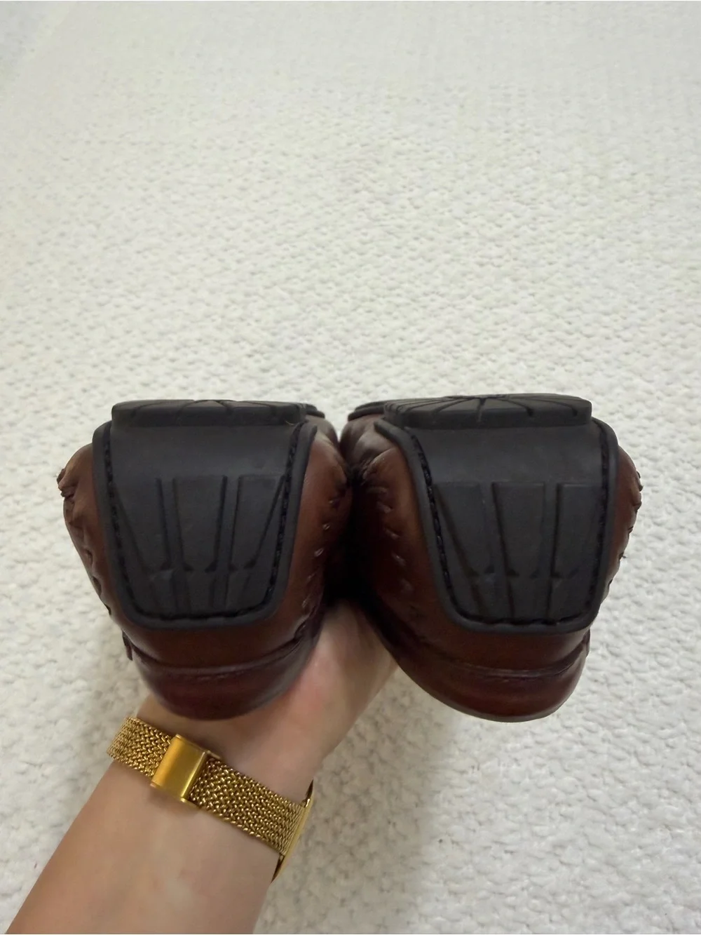 H. S. Trask Brown Leather Moccasin Toe Drivers Men’s Size 11.5
